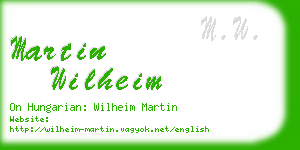 martin wilheim business card